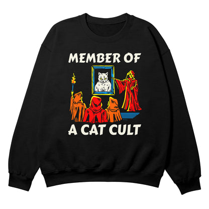 Member Of A Cat Cult Black Crewneck