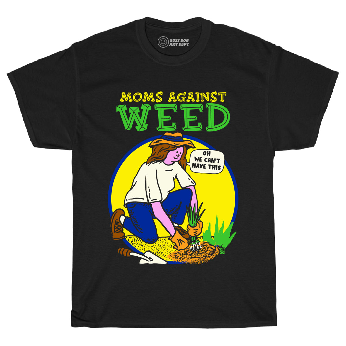 Moms Against Weed Black Tee