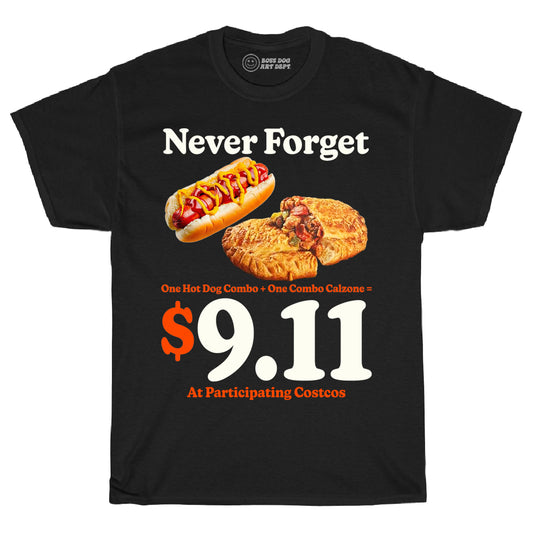 Never Forget Savings Black Tee