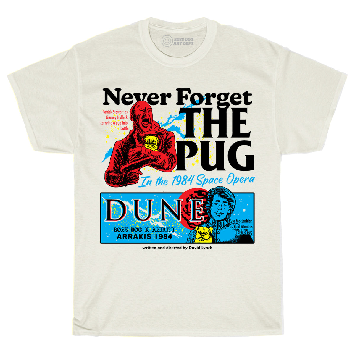 Never Forget The Pug Ivory Tee