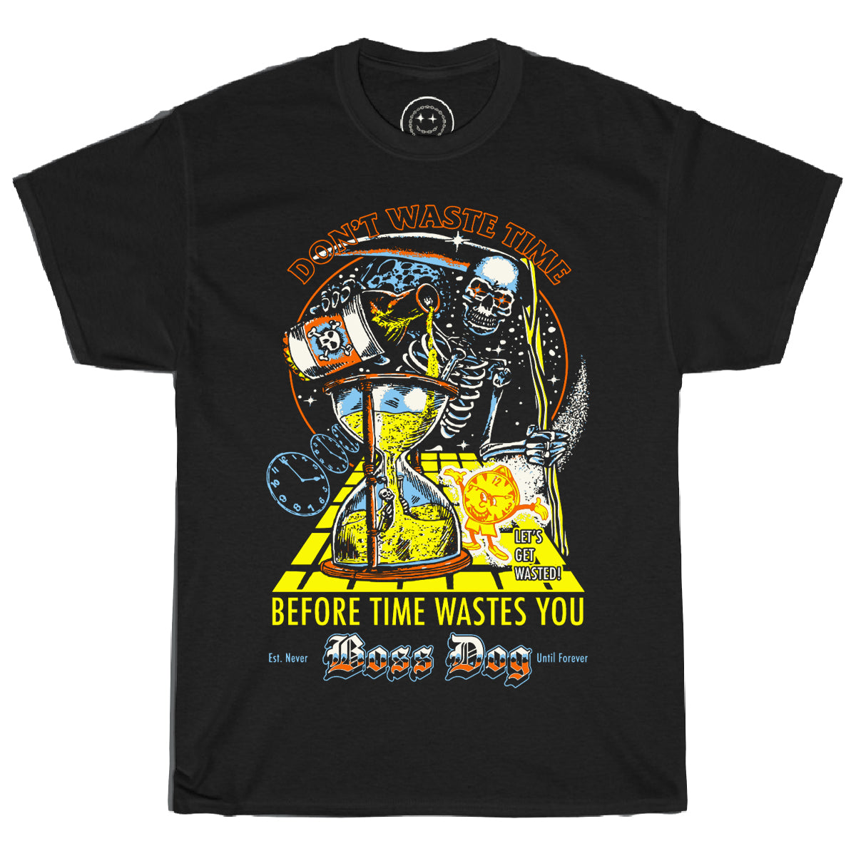 Wasted Time Black Tee