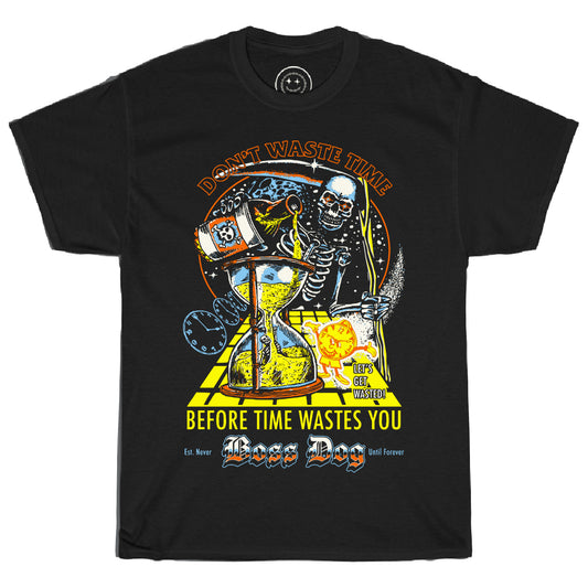 Wasted Time Black Tee