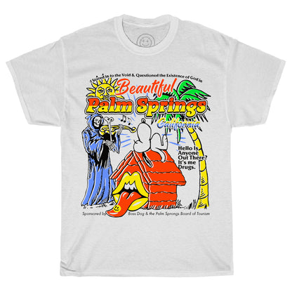 Palm Springs White Tee