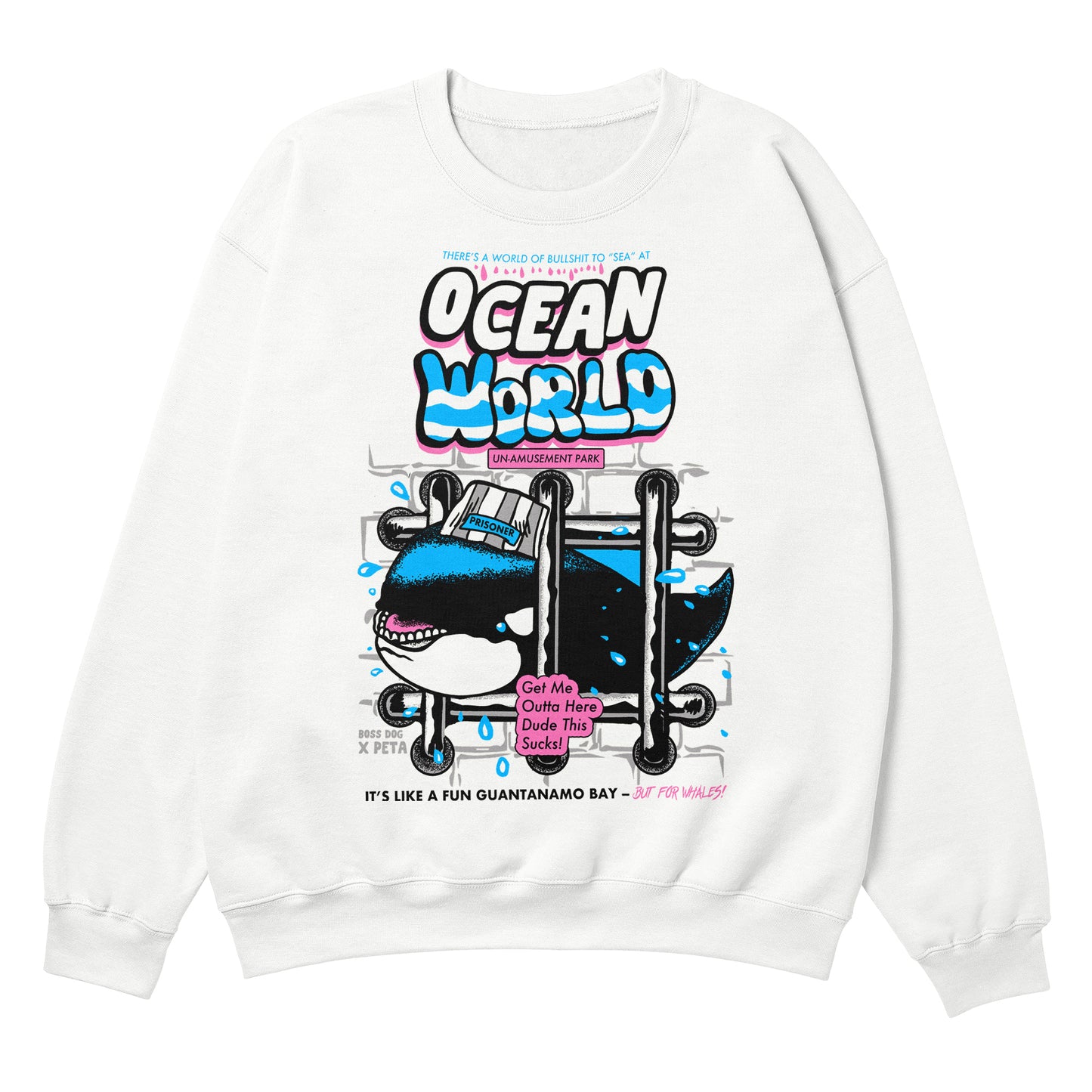 Ocean World White Crewneck