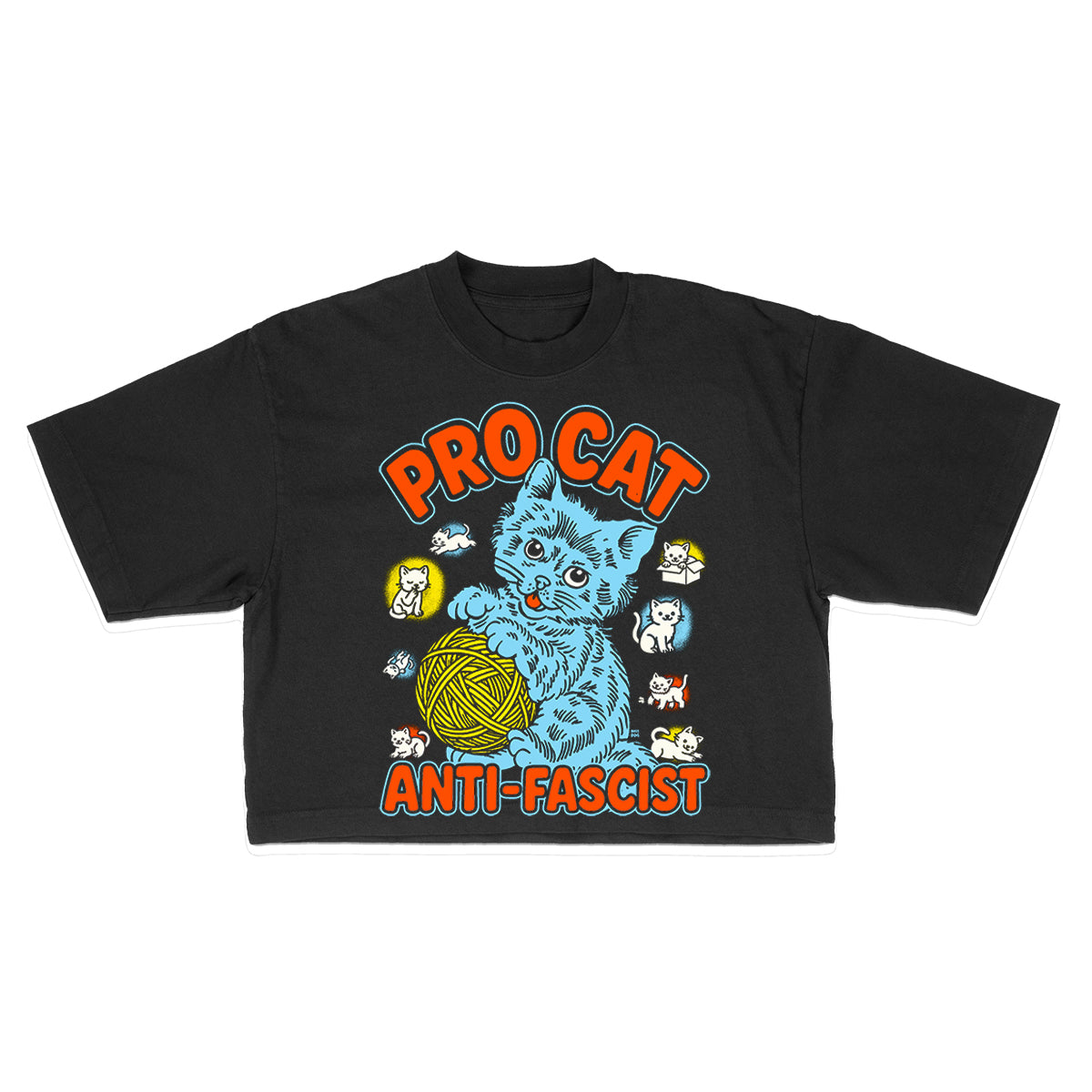 Pro Cat Black Crop Top