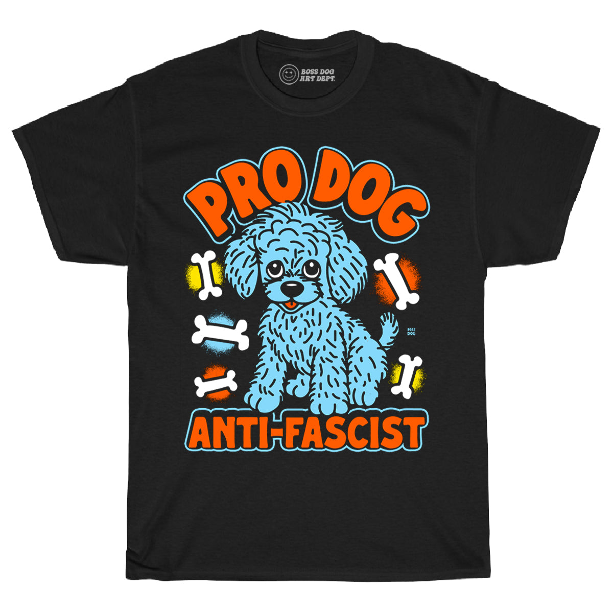 Pro Dog Anti Fascist Black Tee
