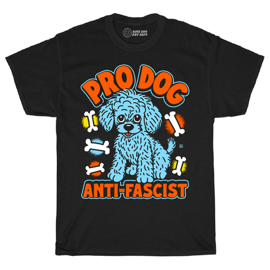 Pro Dog Anti Fascist Black Tee
