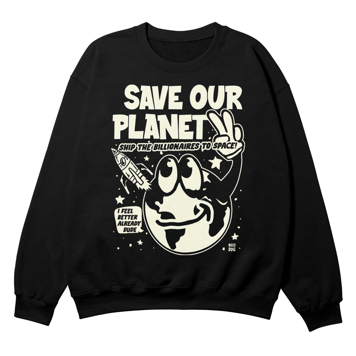 Save Our Planet Black Crewneck
