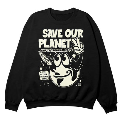 Save Our Planet Black Crewneck
