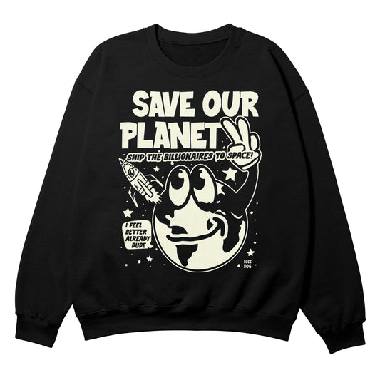 Save Our Planet Black Crewneck