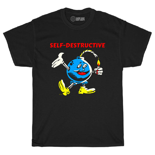 Self Destructive Black Tee