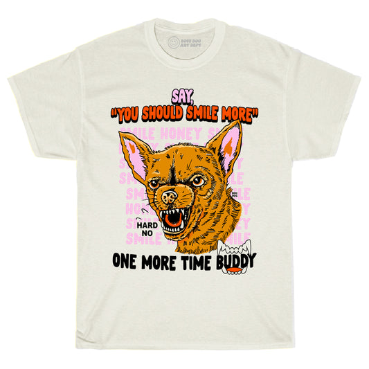 Smile More Ivory Tee