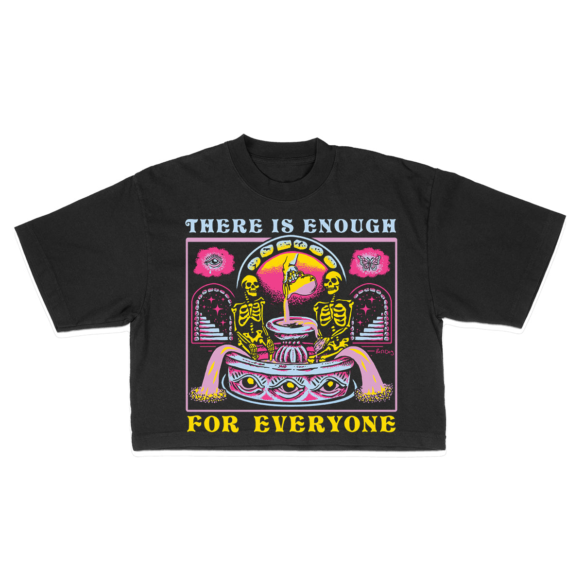 There Is Enough Black Crop Top