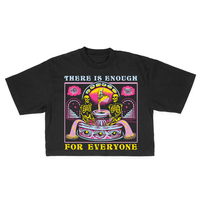 There Is Enough Black Crop Top