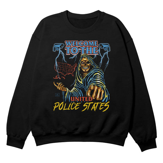 United Police States Black Crewneck