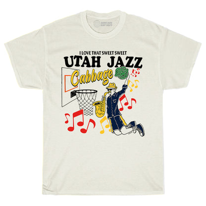 Utah Jazz Cabbage Ivory Tee