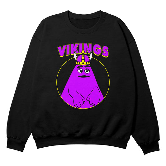 Vikings Black Crewneck Tee