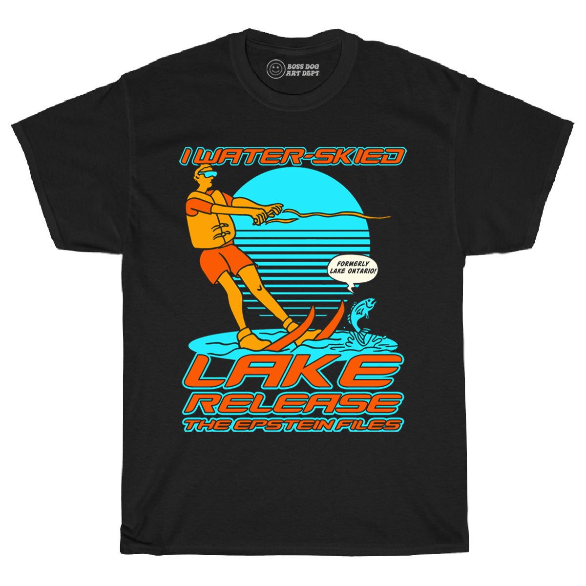 Water Ski Black Tee
