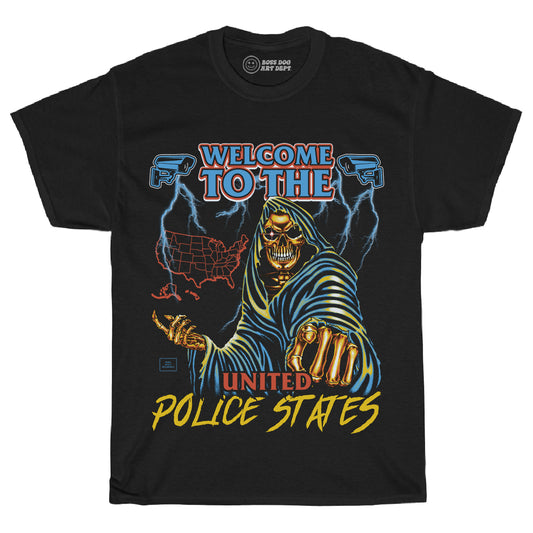 United Police States Black Tee