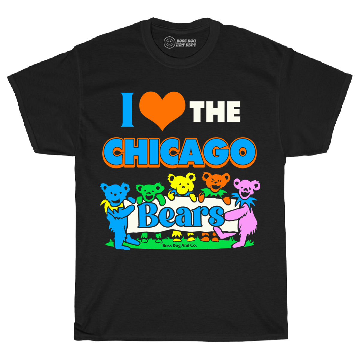 I Love These Bears Black Tee