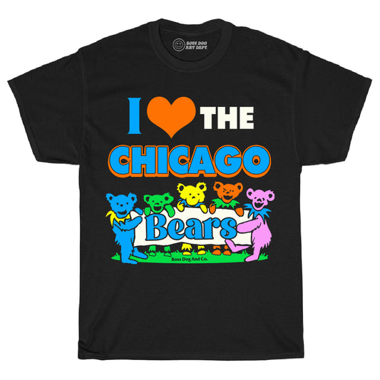 I Love These Bears Black Tee