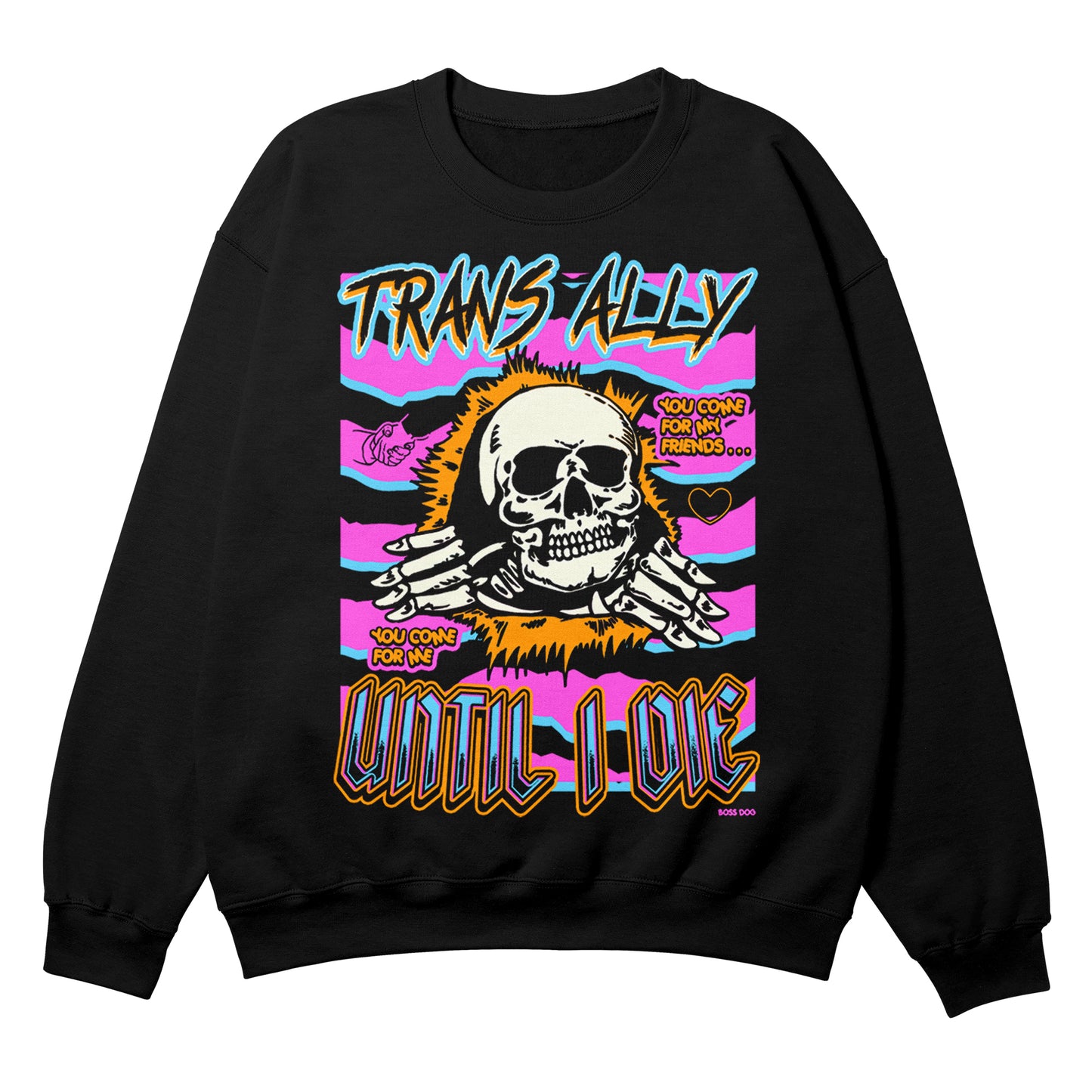 Trans Ally Black Crewneck